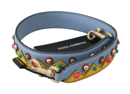 Bandoulière en cuir Dolce & Gabbana bleue pour sac à main