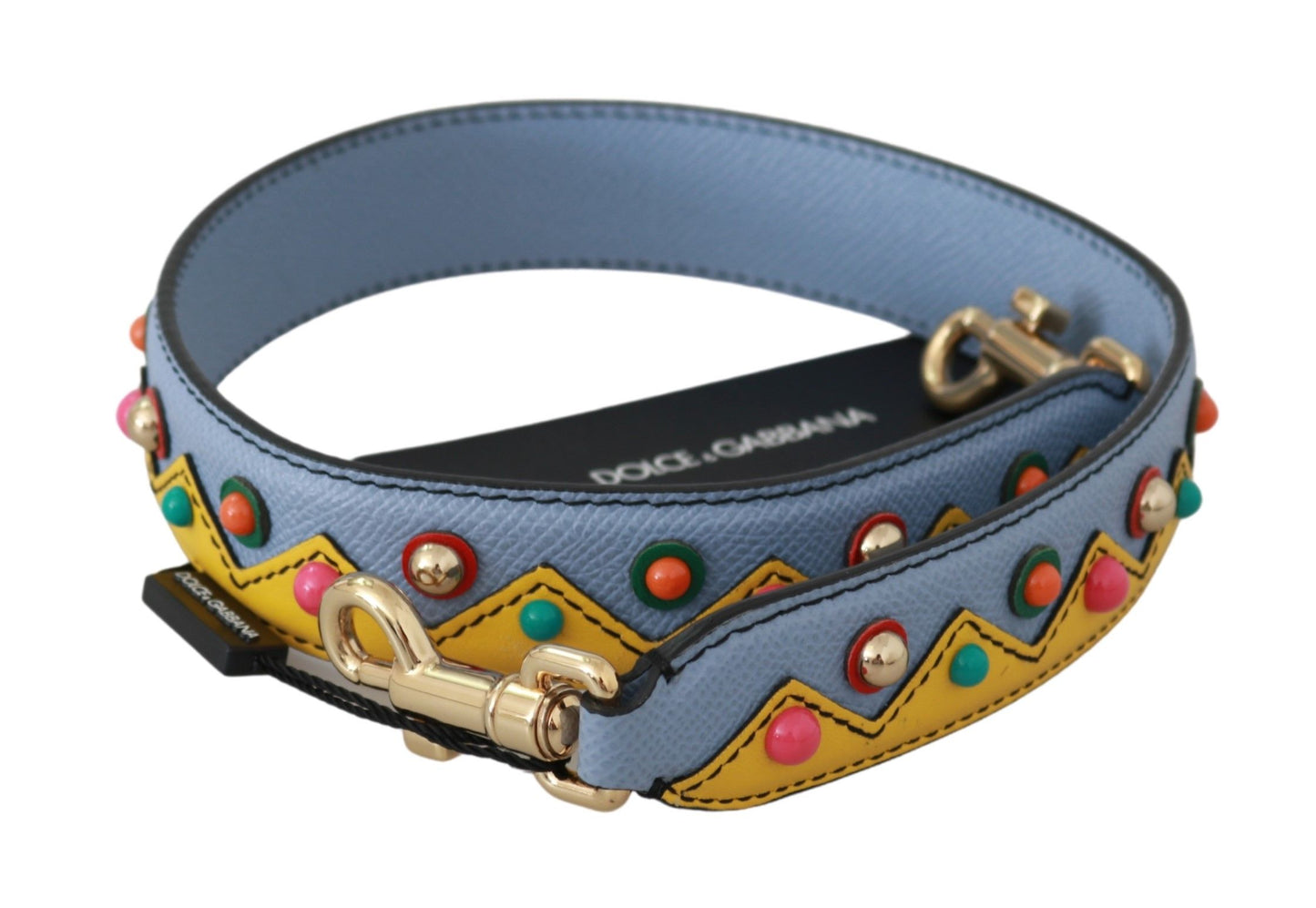 Bandoulière en cuir Dolce & Gabbana bleue pour sac à main