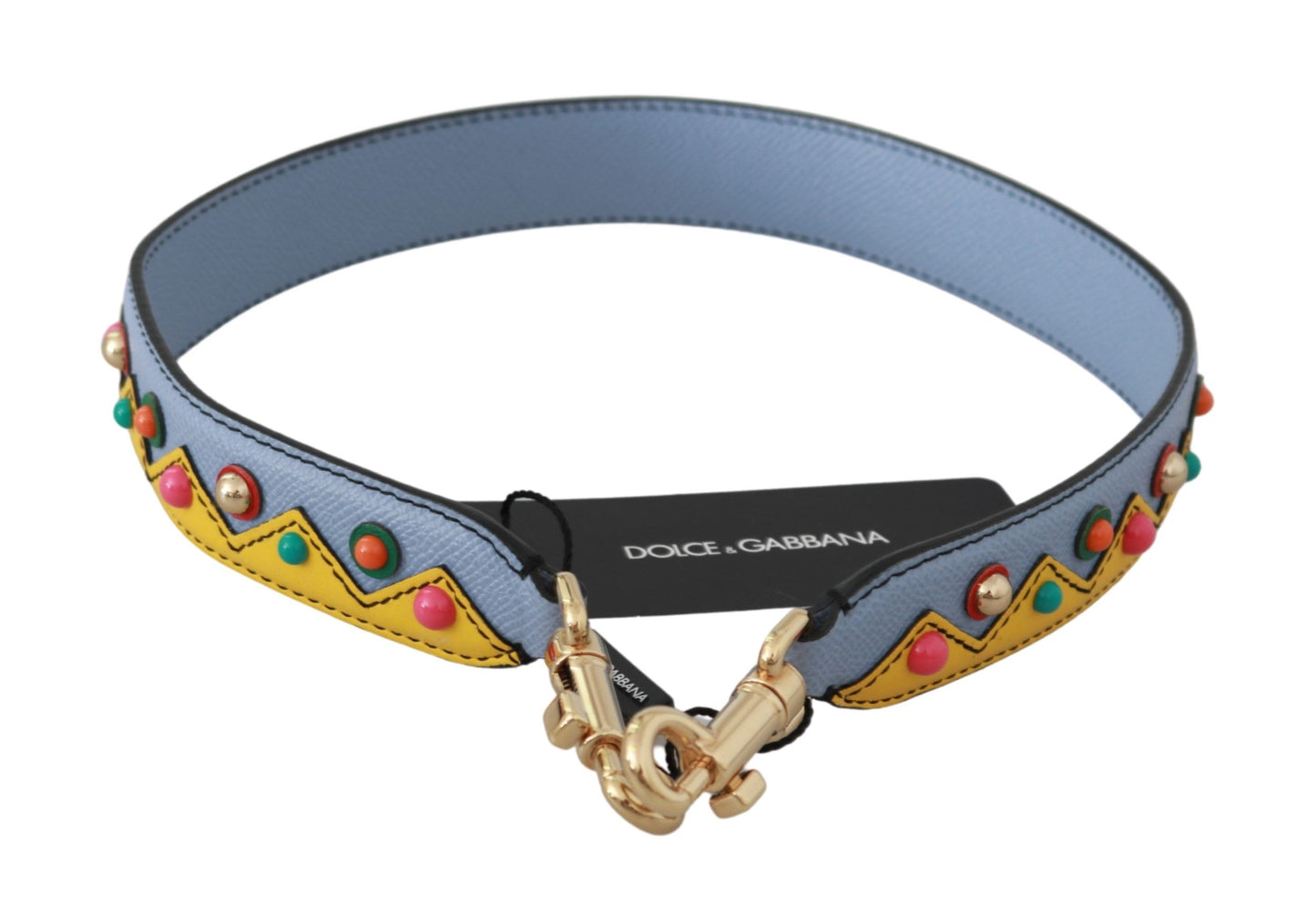 Bandoulière en cuir Dolce & Gabbana bleue pour sac à main