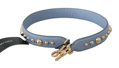 Bandoulière d'accessoire de sac à main en cuir bleu Dolce & Gabbana