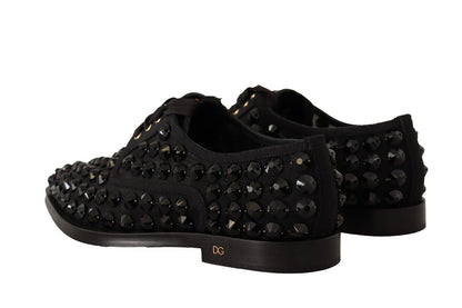 Chaussures plates habillées Dolce & Gabbana noires à lacets et clous