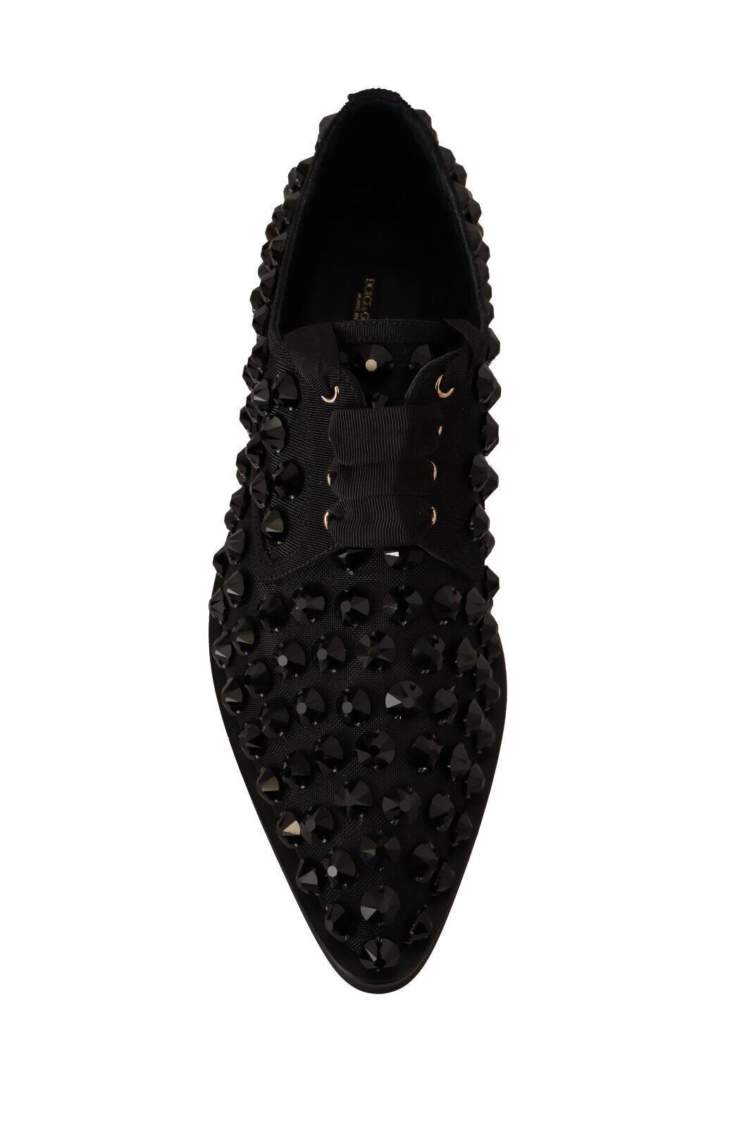 Chaussures plates habillées Dolce & Gabbana noires à lacets et clous