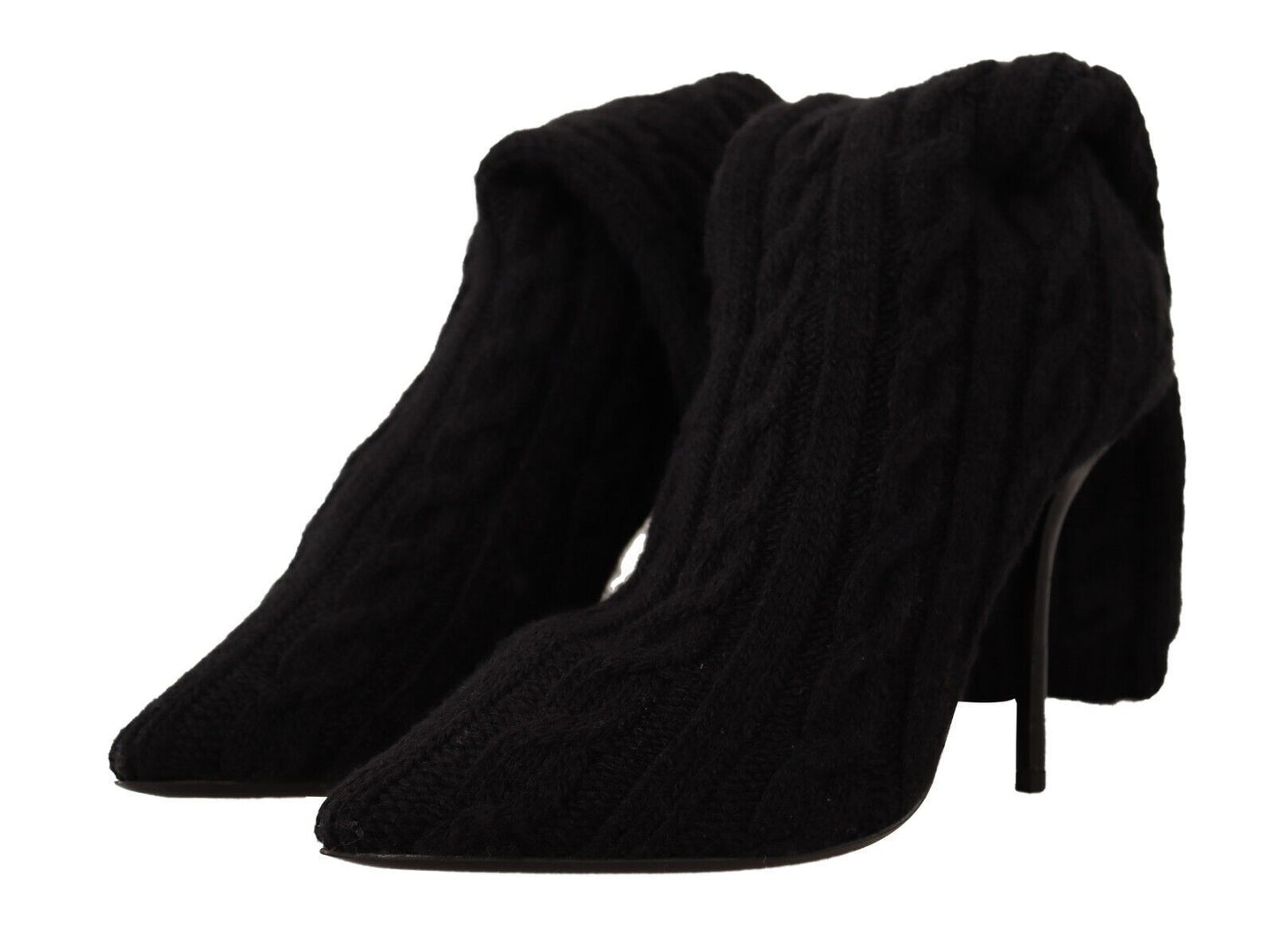 Chaussures Bottines Hautes Dolce & Gabbana Noires Chaussettes Extensibles