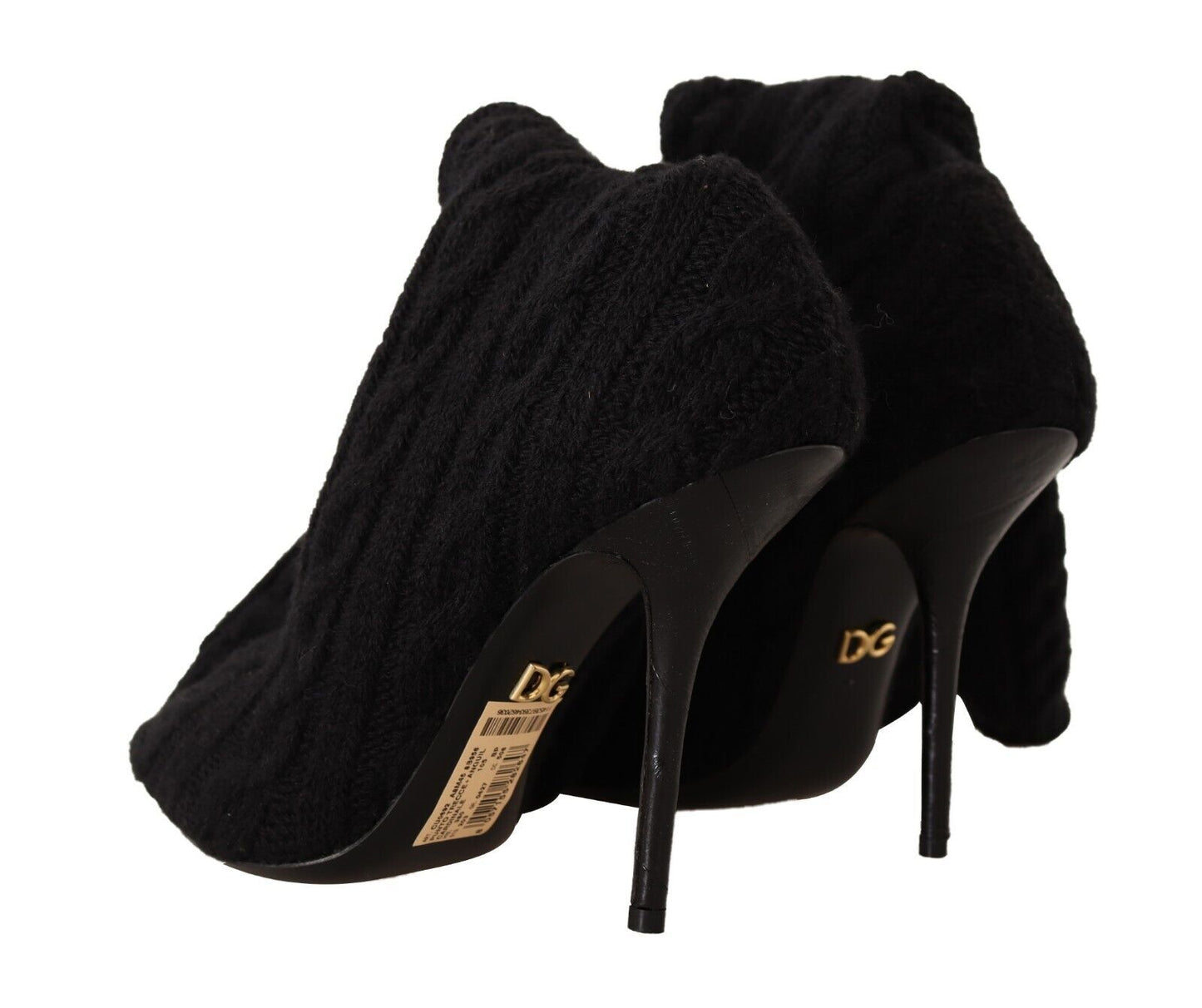Chaussures Bottines Hautes Dolce & Gabbana Noires Chaussettes Extensibles