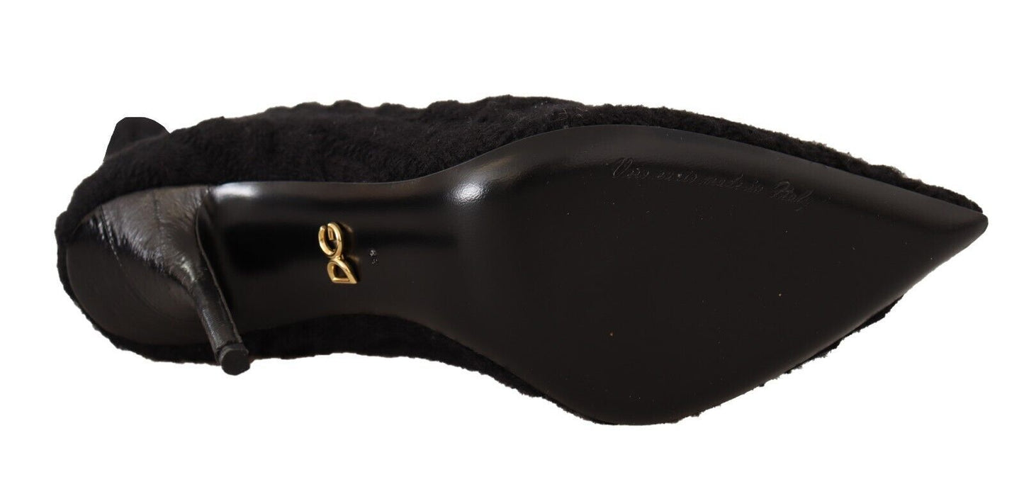 Chaussures Bottines Hautes Dolce & Gabbana Noires Chaussettes Extensibles