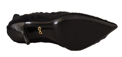 Chaussures Bottines Hautes Dolce & Gabbana Noires Chaussettes Extensibles