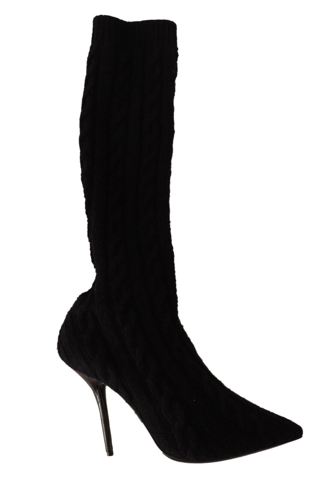 Chaussures Bottines Hautes Dolce & Gabbana Noires Chaussettes Extensibles