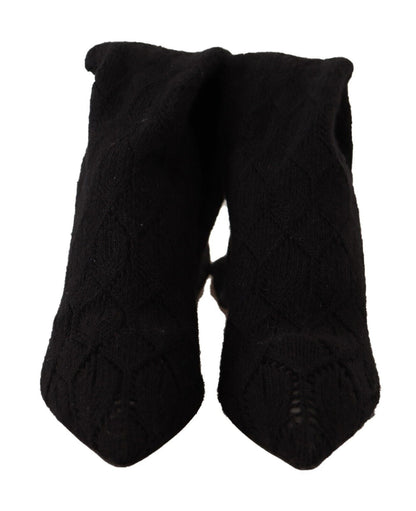 Chaussures bottines hautes Dolce & Gabbana noires extensibles
