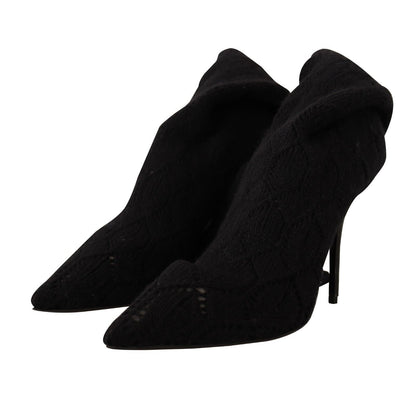 Chaussures bottines hautes Dolce & Gabbana noires extensibles