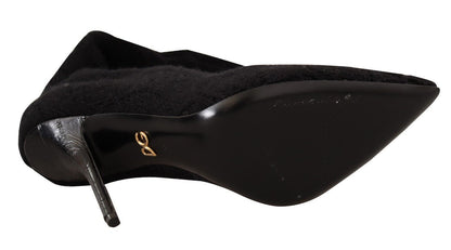 Chaussures bottines hautes Dolce & Gabbana noires extensibles