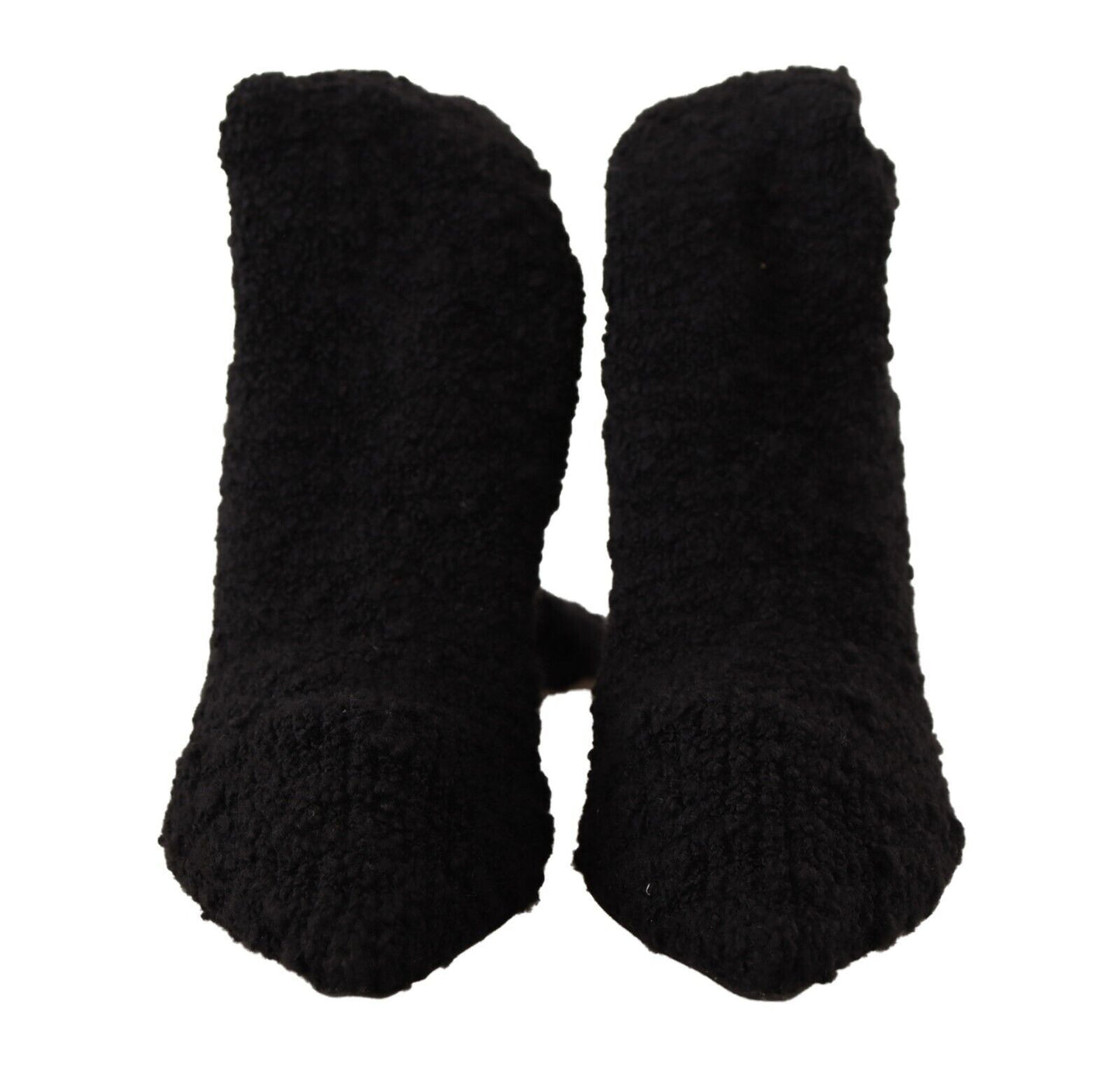 Chaussures Bottines Hautes Dolce & Gabbana Noires en Tissu Extensible