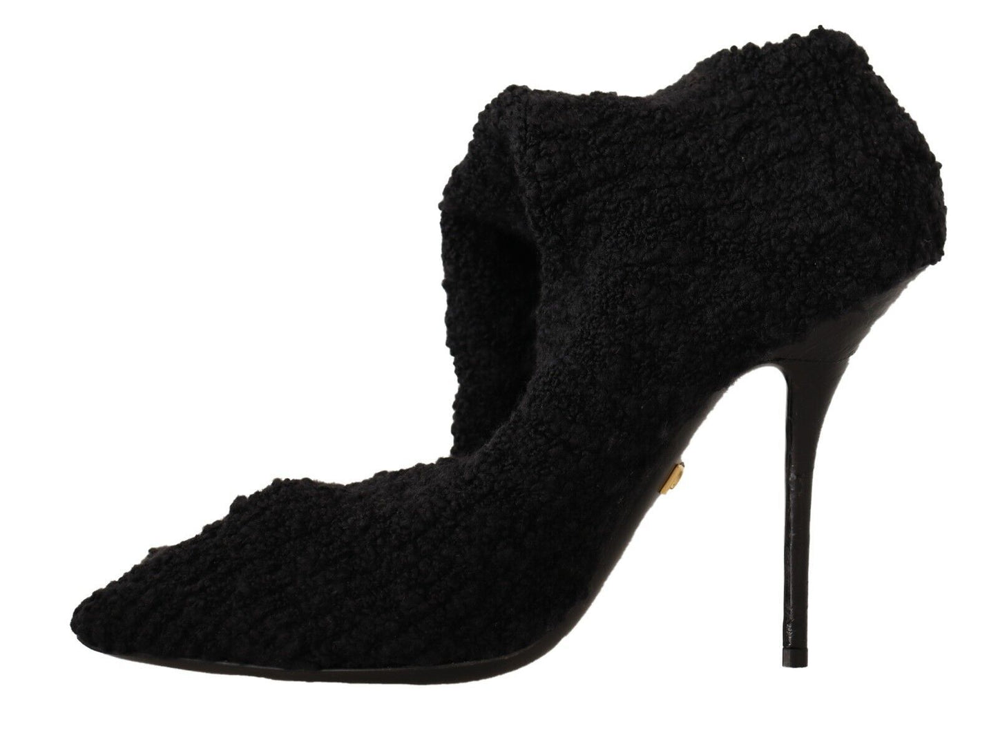 Chaussures Bottines Hautes Dolce & Gabbana Noires en Tissu Extensible