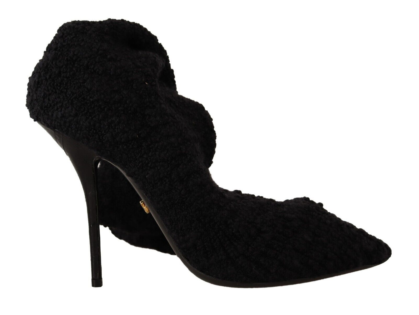 Chaussures Bottines Hautes Dolce & Gabbana Noires en Tissu Extensible