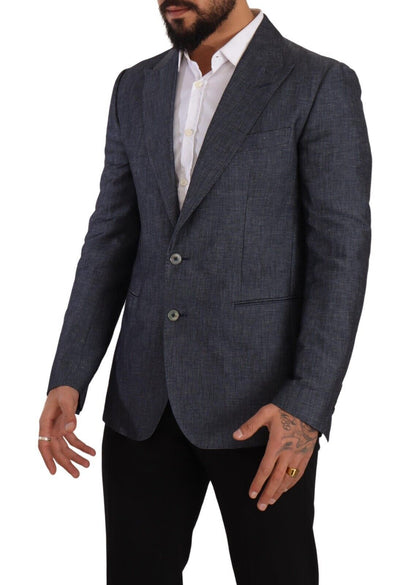 Blazer Dolce & Gabbana en Lin et Coton Bleu TAORMINA