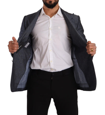 Blazer Dolce & Gabbana en Lin et Coton Bleu TAORMINA