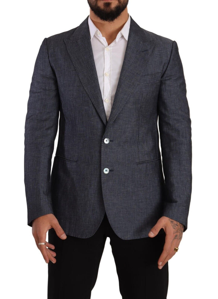 Chaqueta de lino y algodón azul TAORMINA de Dolce & Gabbana