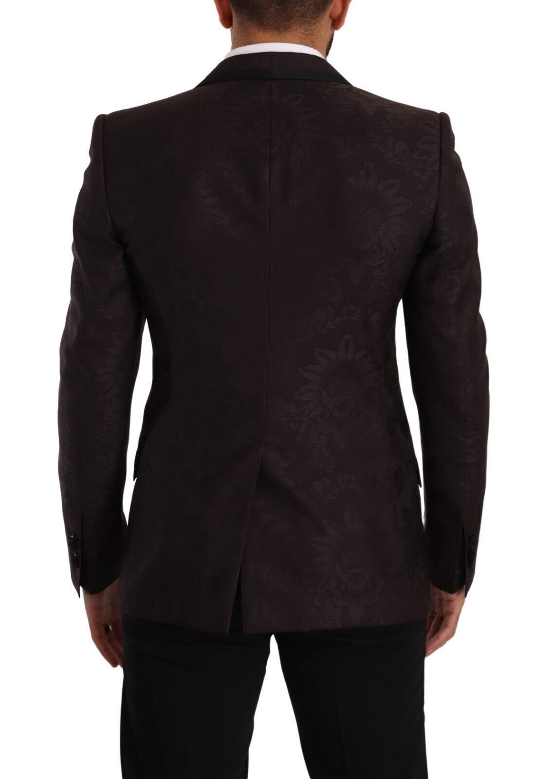 Blazer simple boutonnage Dolce & Gabbana en jacquard violet SICILIA