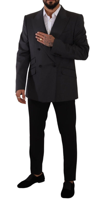 Blazer SICILIA de dos piezas cruzado gris de Dolce & Gabbana