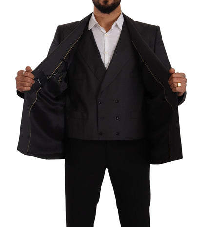 Blazer SICILIA de dos piezas cruzado gris de Dolce & Gabbana