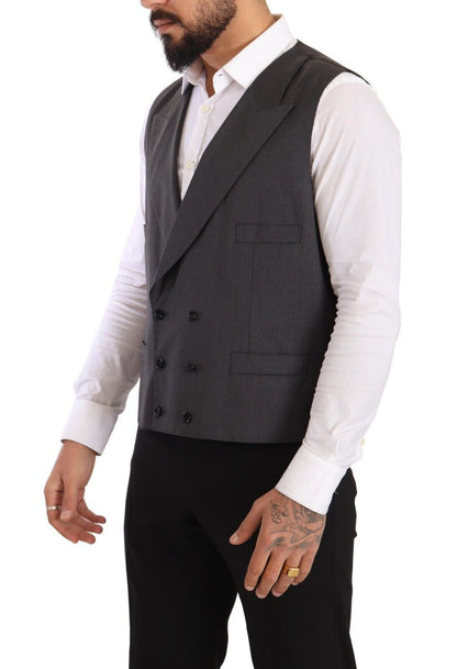 Blazer SICILIA de dos piezas cruzado gris de Dolce & Gabbana