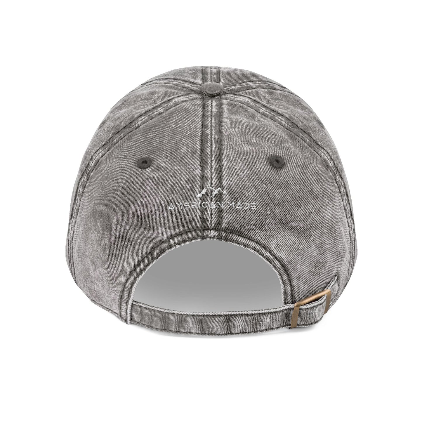 Hecho en EE. UU. | Gorra vintage desgastada con la bandera estadounidense "Land of the Free" | Gorra de béisbol bordada
