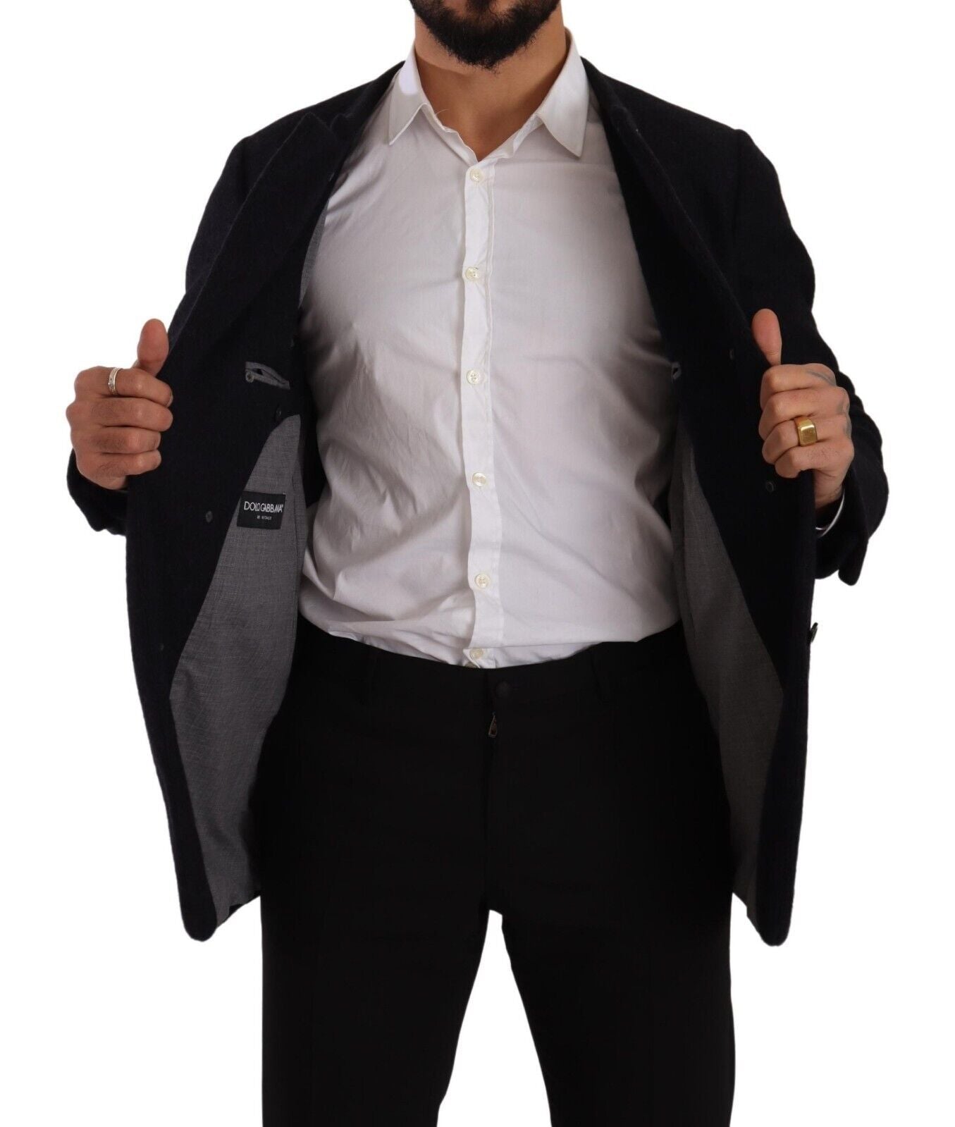 Manteau/Veste Homme Dolce & Gabbana Gris en Alpaga Boutonné