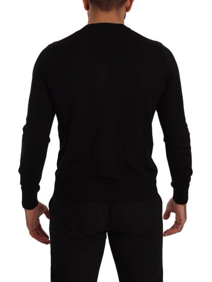 Cardigan boutonné en cachemire noir Dolce & Gabbana