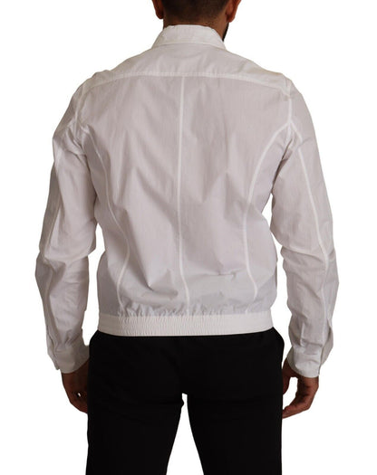 Camisa Dolce & Gabbana de hombre con cuello y botones de algodón blanco