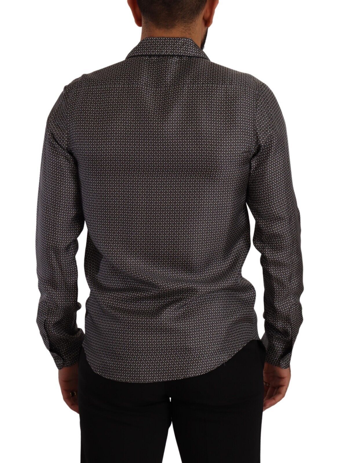 Chemise Dolce & Gabbana grise à motifs fantaisie, haut de pyjama homme