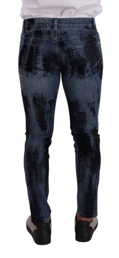 Vaqueros pitillo de algodón azul oscuro de Dolce & Gabbana