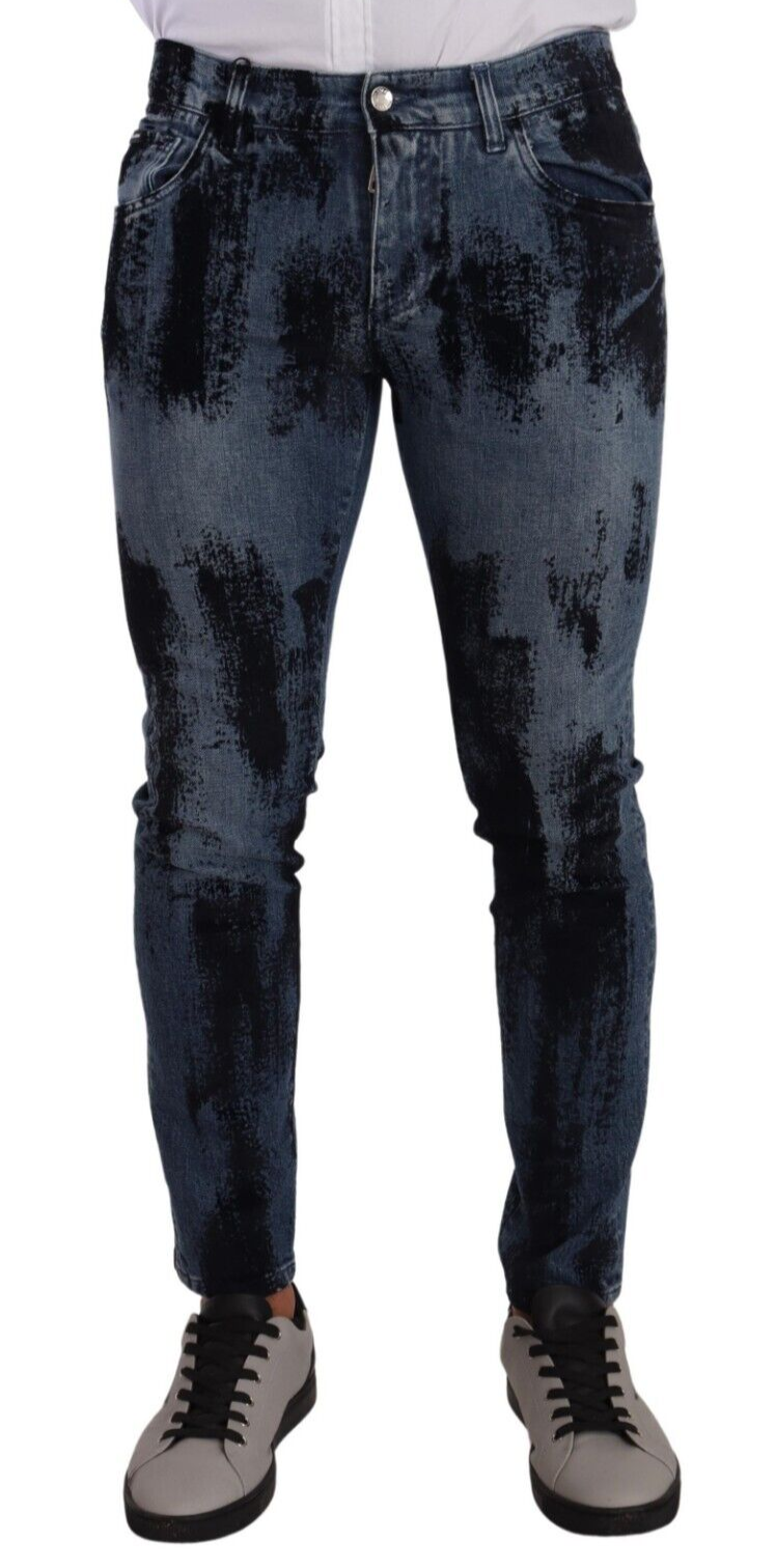 Vaqueros pitillo de algodón azul oscuro de Dolce & Gabbana