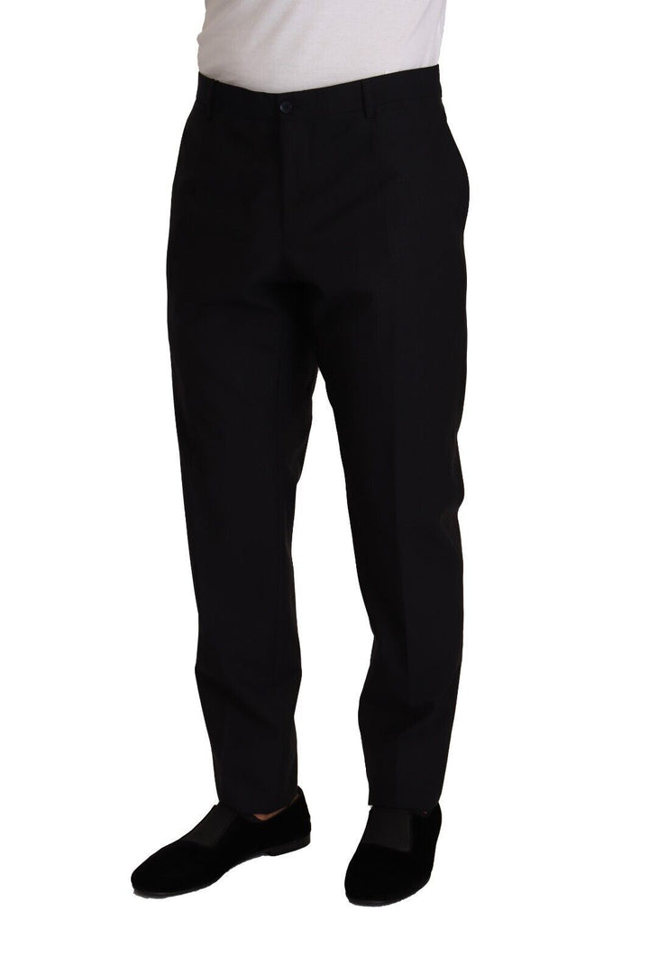 Pantalón de vestir de lana y seda azul de Dolce & Gabbana
