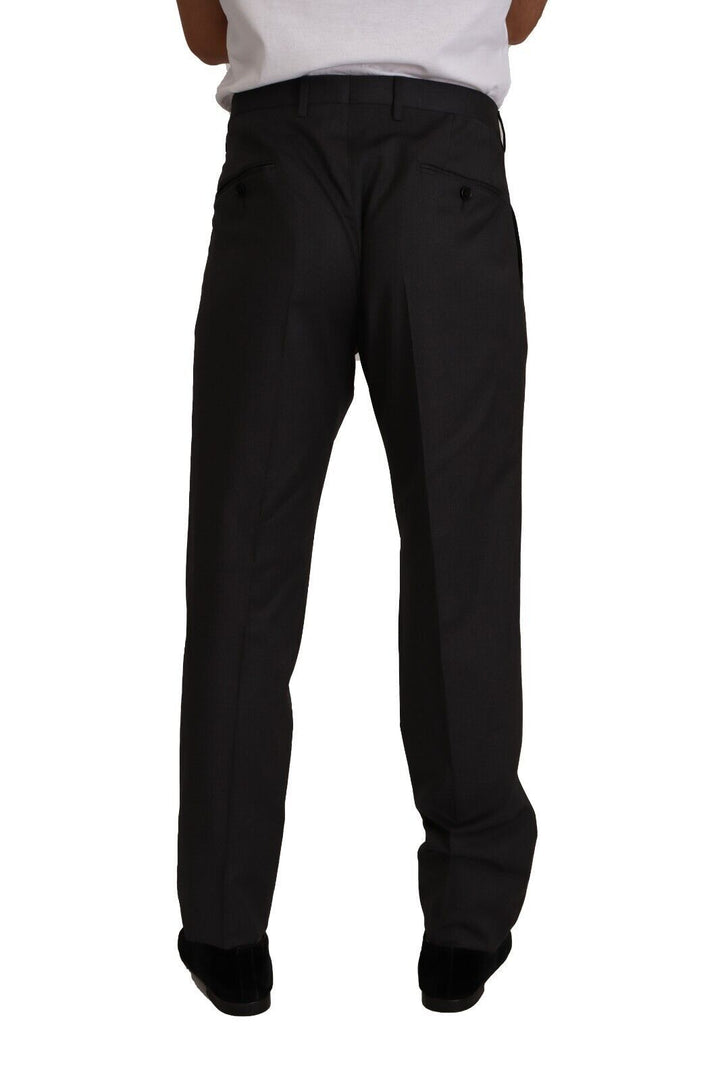 Pantalón de traje de esmoquin formal de lana gris de Dolce & Gabbana