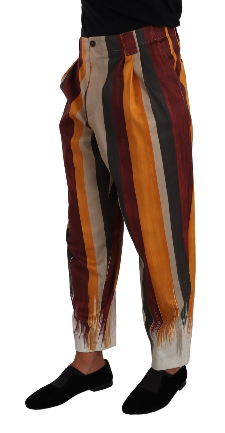 Pantalones pitillo de algodón con rayas multicolores de Dolce & Gabbana