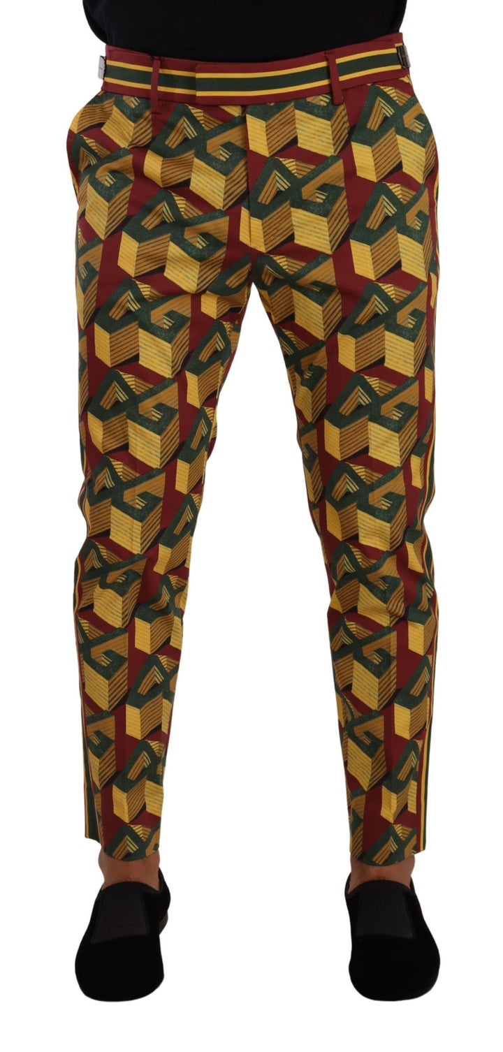 Pantalones cónicos de algodón con logo multicolor Mania de Dolce & Gabbana