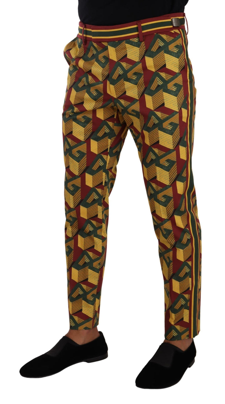 Pantalones cónicos de algodón con logo multicolor Mania de Dolce & Gabbana