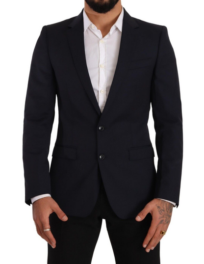 Manteau Dolce & Gabbana bleu foncé à un boutonnage Blazer MARTINI