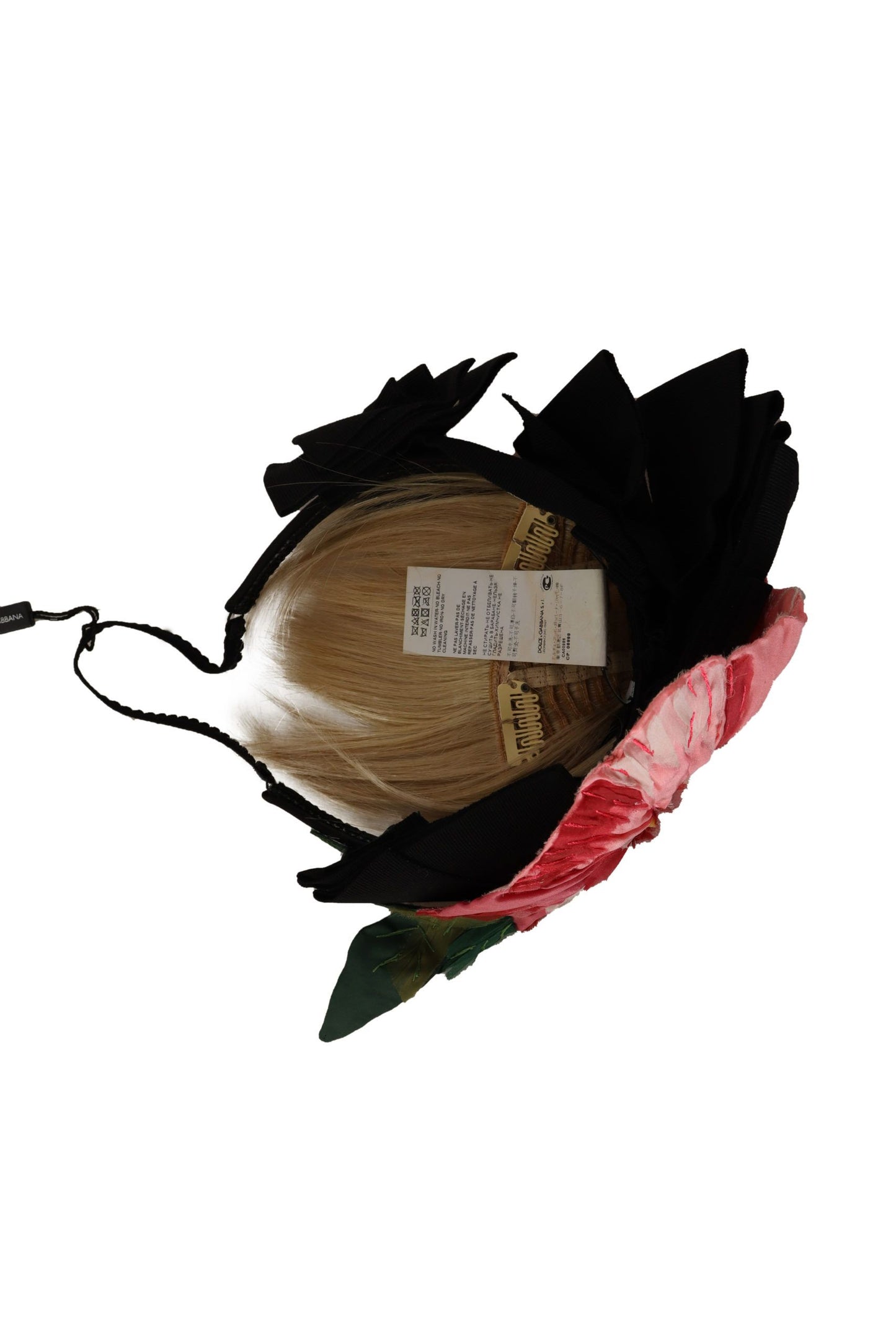 Serre-tête diadème en soie noire « Parrucchiera » Dolce & Gabbana