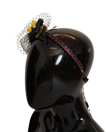 Serre-tête diadème Dolce & Gabbana en cristal violet Citrons Sicile