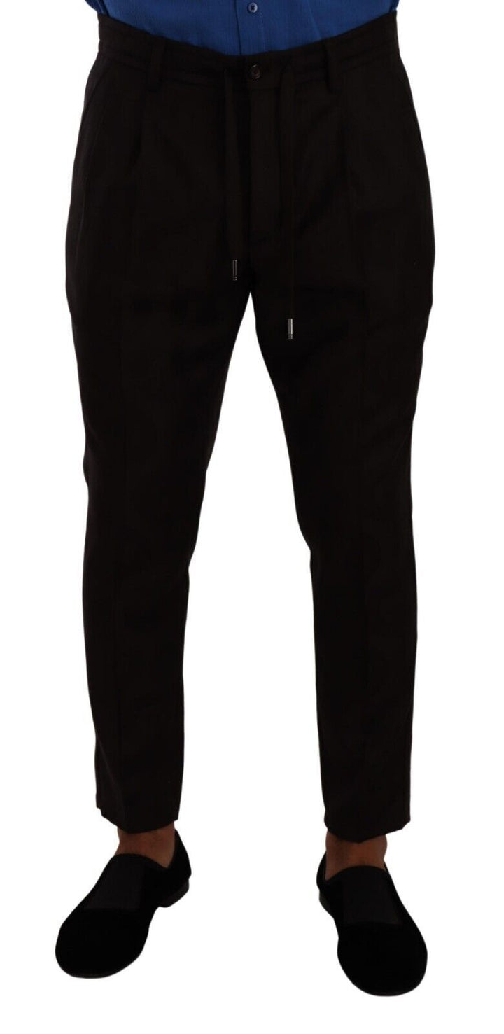 Pantalones ajustados de lana color burdeos para hombre Dolce & Gabbana