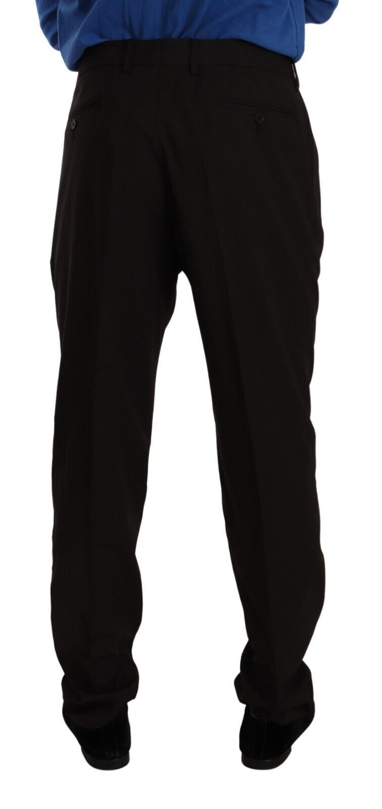 Pantalon de costume ajusté en laine marron Dolce & Gabbana
