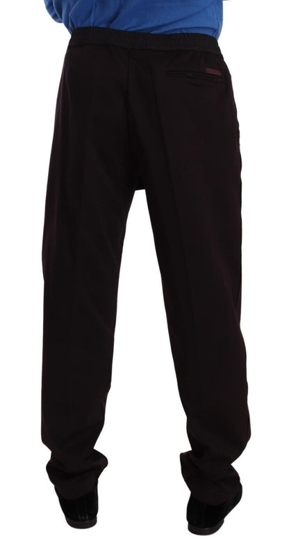 Pantalon skinny en coton bordeaux pour homme Dolce & Gabbana