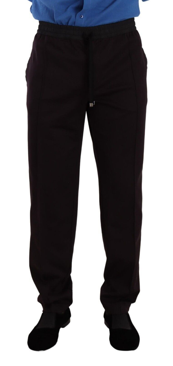 Pantalones pitillo de algodón color burdeos para hombre de Dolce & Gabbana
