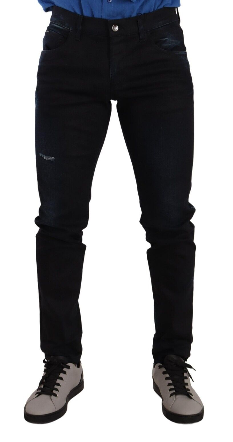 Jean slim Dolce & Gabbana en denim stretch de coton bleu