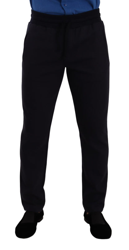 Pantalon de jogging Dolce & Gabbana en coton stretch bleu