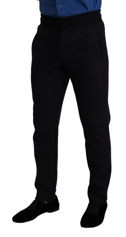 Pantalon de jogging Dolce & Gabbana en coton stretch bleu