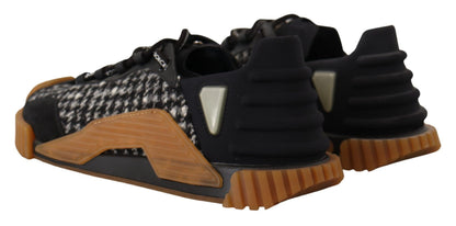 Baskets Dolce & Gabbana NS1 en tissu noir et blanc à lacets