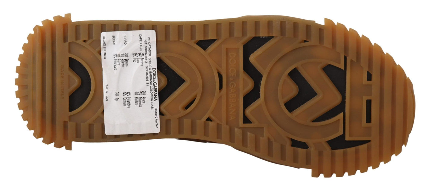 Baskets Dolce & Gabbana NS1 en tissu noir et blanc à lacets