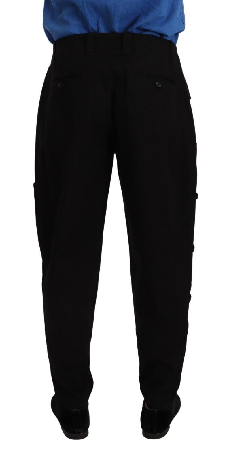 Pantalon cargo fuselé Dolce & Gabbana en coton stretch noir