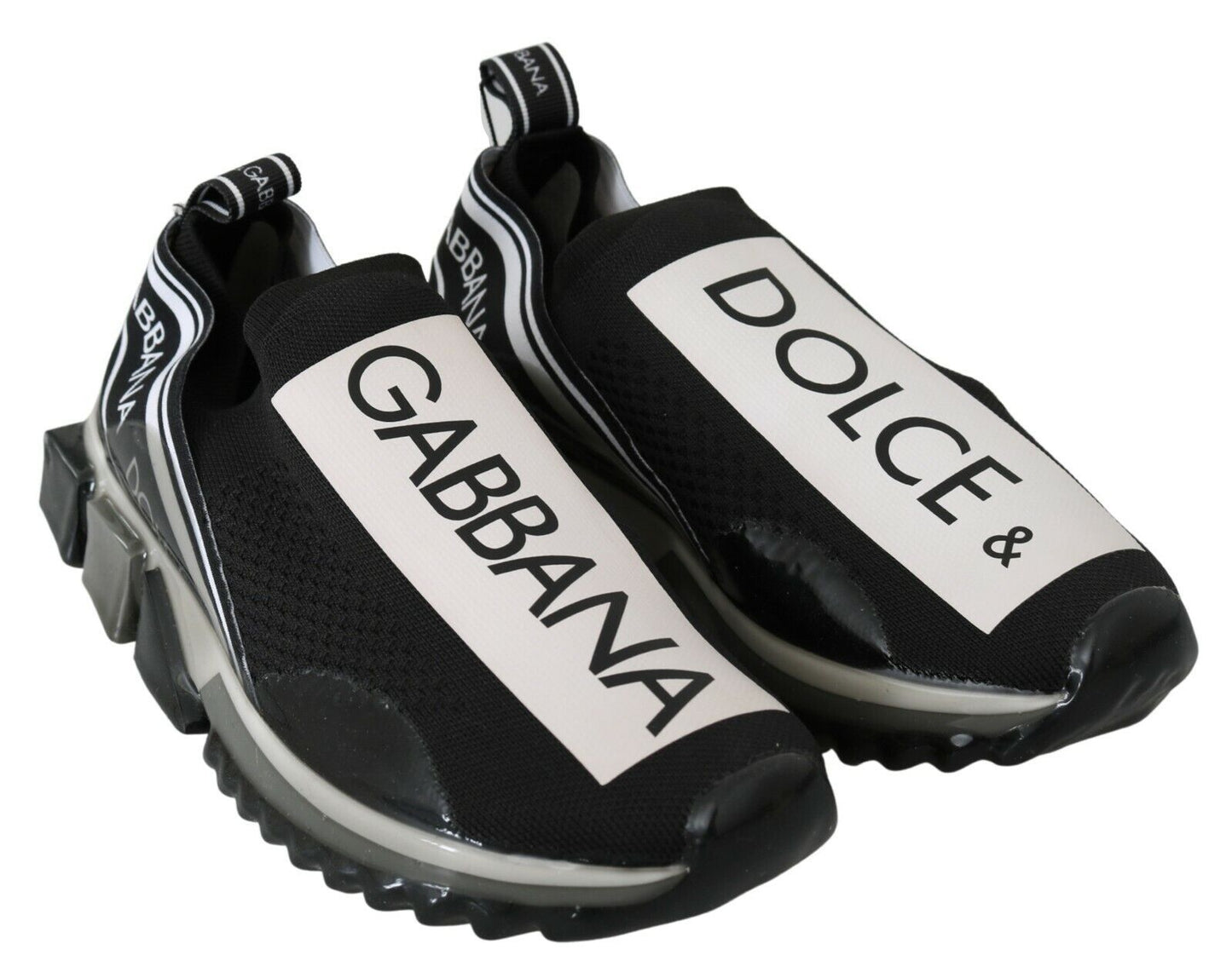 Baskets de sport extensibles Dolce & Gabbana noires et blanches SORRENTO